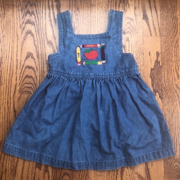 Radishes & Roses Other - Radishes & Roses Back to School Denim Pinafore Dress
